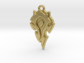 World Of Warcraft Horde Pendant all materials in Natural Brass