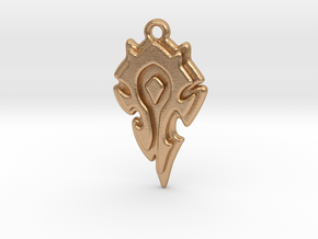 World Of Warcraft Horde Pendant all materials in Natural Bronze