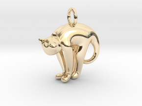 cat_017 in 14k Gold Plated Brass
