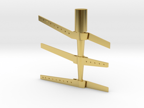 HO Scale rudder 5 in Polished Brass