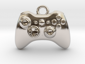 Xbox Controller Pendant necklace all materials in Rhodium Plated Brass