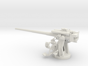 1/35 IJN Type 10 120mm Dual Purpose Gun in White Natural Versatile Plastic