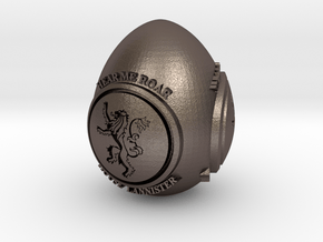 GOT House Lannister Easter Egg in Polished Bronzed-Silver Steel
