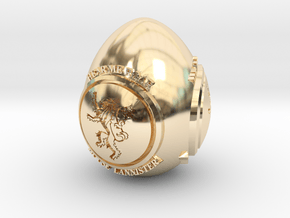 GOT House Lannister Easter Egg in 14k Gold Plated Brass