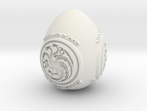 GOT House Targaryen Easter Egg in White Natural Versatile Plastic