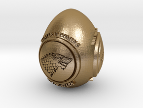 GOT House Stark Easter Egg in Polished Gold Steel