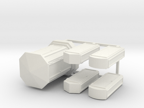 Linien- und Endverzweiger 5erSet - 1:87 H0 in White Natural Versatile Plastic