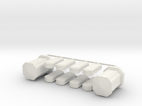 Linien- und Endverzweiger 10erSet - 1:87 H0 in White Natural Versatile Plastic