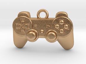 PlayStation Controller Pendant all materials gamer in Natural Bronze