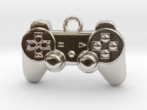 PlayStation Controller Pendant all materials gamer in Platinum
