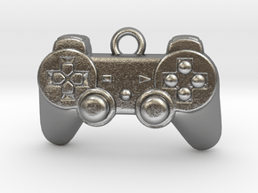 PlayStation Controller Pendant all materials gamer in Natural Silver