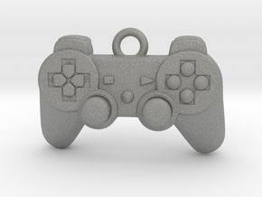 PlayStation Controller Pendant all materials gamer in Gray PA12