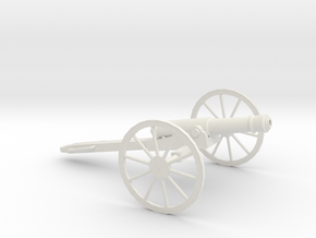 1/48 Scale American Civil War Cannon 10-Pounder in White Natural Versatile Plastic