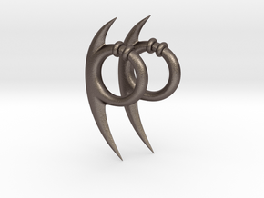 Orochimaru's earrings in Polished Bronzed-Silver Steel: Large