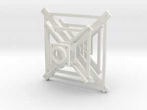 'N Scale' - 3/32" Truss Frame in White Natural Versatile Plastic