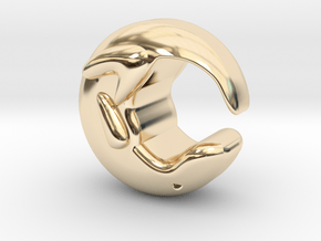 Gabe the Otter in 14k Gold Plated Brass: 1:8