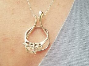 Ring Holder Necklace - Katrina in Polished Silver
