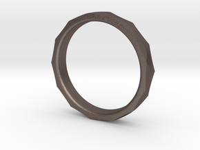 Engineers Ring size US 6.25 in Polished Bronzed-Silver Steel