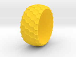 Beehive Ring in Yellow Processed Versatile Plastic