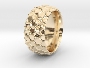 Beehive Ring in 14K Yellow Gold