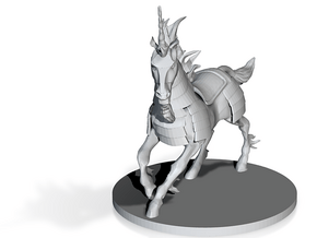 Armored Unicorn Mount in Tan Fine Detail Plastic