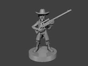 Gnome Gunslinger with Long Rifle in Tan Fine Detail Plastic
