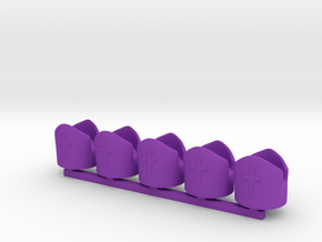 5 x Bishop in Purple Processed Versatile Plastic