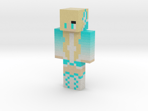 Sporty_wolf_teal | Minecraft toy in Natural Full Color Sandstone
