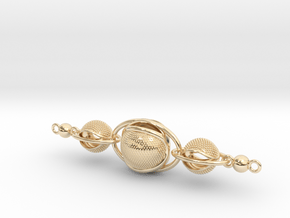 Interlocking necklace in 14k Gold Plated Brass: Medium
