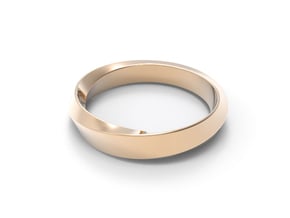 iRiffle Mobius Narrow Ring I (Size 5) in 14k Rose Gold