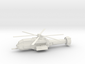 Warrior H8 Mechanized Helicopter Unit  in White Natural Versatile Plastic