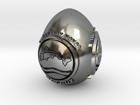 GOT House Tully Easter Egg in Polished Silver