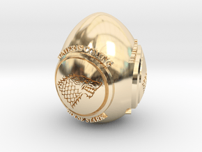 GOT House Stark Easter Egg in 14k Gold Plated Brass