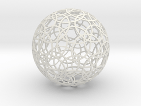 60 circle sphere in White Natural Versatile Plastic