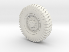 Humber Armored Car Tire 1:24 Scale in White Natural Versatile Plastic