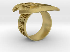 Omega Ring in Natural Brass: 10 / 61.5