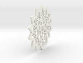 Loop de Loop Mandala in White Natural Versatile Plastic