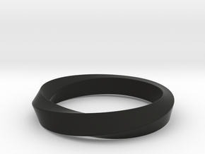 iRiffle Mobius Narrow Ring I（Size 12.5) in Black Natural Versatile Plastic