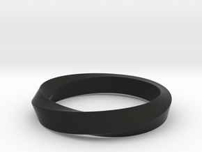 iRiffle Mobius Narrow Ring I（Size 12.5) in Black Premium Versatile Plastic