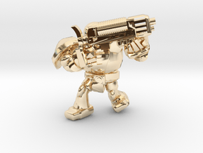 SPACEMARINER PLASMAGUN in 14k Gold Plated Brass