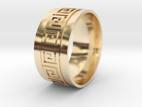 Greek Key Ring in 14K Yellow Gold: 10 / 61.5