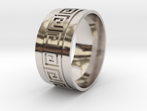 Greek Key Ring in Platinum: 10 / 61.5