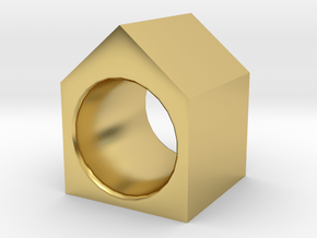 House Ring in Polished Brass