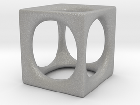 Void Cube Pendant in Aluminum