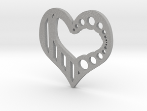 Striped heart in Aluminum