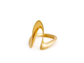 Antimony Ring in 18k Gold Plated Brass: 6 / 51.5