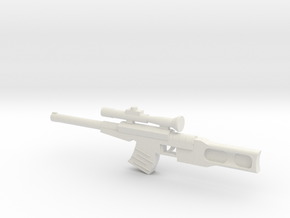 1:6 Miniature PUBG VSS Gun in White Natural Versatile Plastic