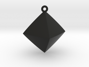 Minimal Rhombus Pendant  in Black Natural Versatile Plastic