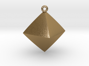 Minimal Rhombus Pendant  in Polished Gold Steel