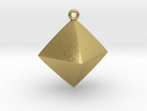 Minimal Rhombus Pendant  in Natural Brass